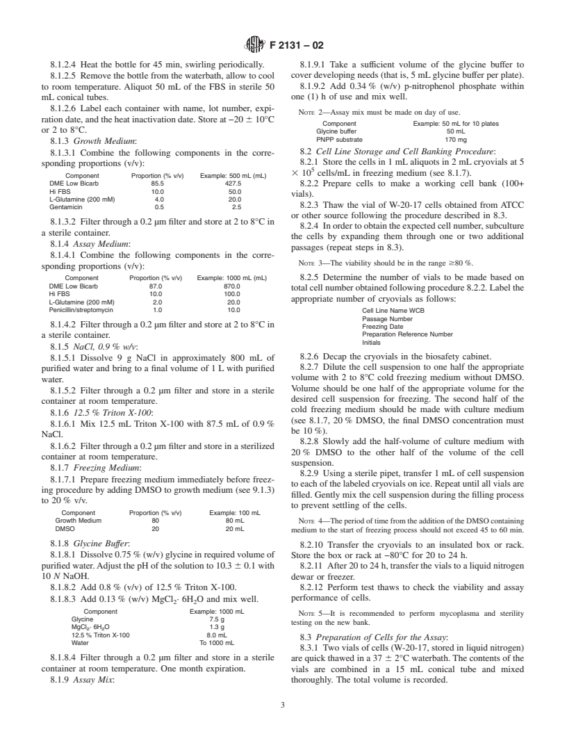 ASTM F2131-02 - Standard Test Method for<bdit>In Vitro</bdit> Biological Activity of Recombinant Human Bone Morphogenetic Protein-2 (rhBMP-2) Using the W-20 Mouse Stromal Cell Line