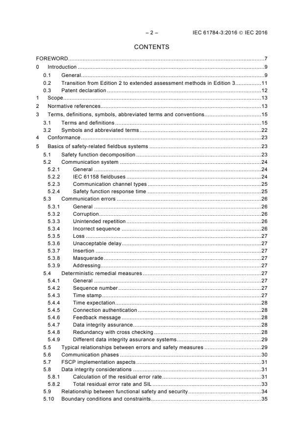 IEC 61784-3:2016 IEC 61784-3:2016 - Industrial communication networks - Profiles - Part 3: Functional safety fieldbuses - General rules and profile definitions - Page 4 preview
