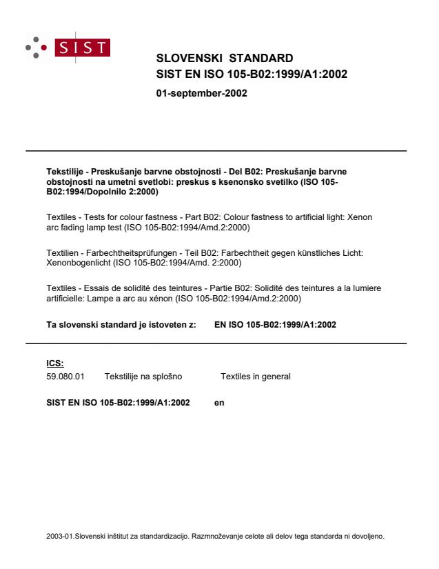 EN ISO 105-B02:1999/A1:2002