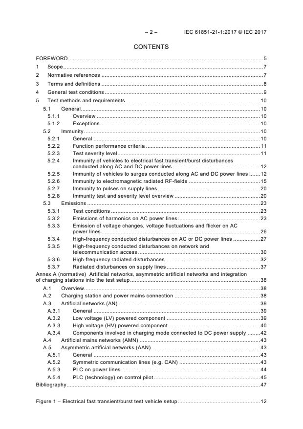 IEC 61851-21-1:2017 IEC 61851-21-1:2017 - Electric vehicle conductive charging system - Part 21-1 Electric vehicle on-board charger EMC requirements for conductive connection to AC/DC supply - Page 4 preview