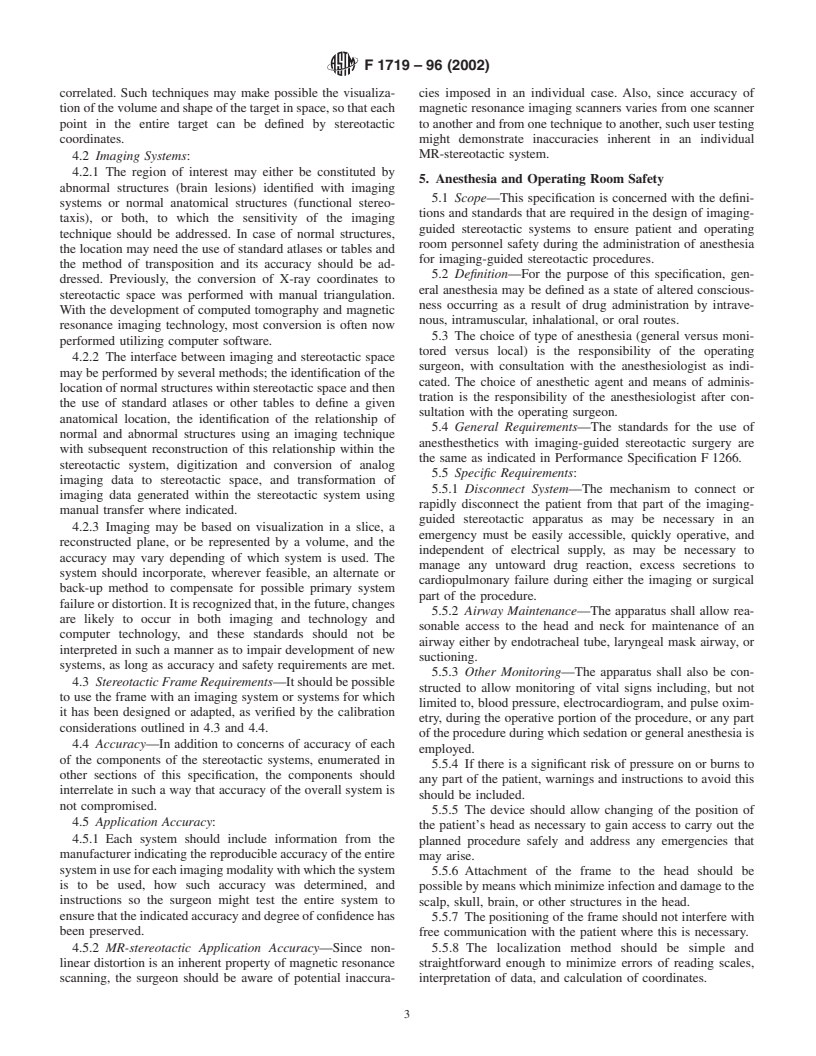 ASTM F1719-96(2002) - Standard Specification for Image-Interactive Stereotactic and Localization Systems