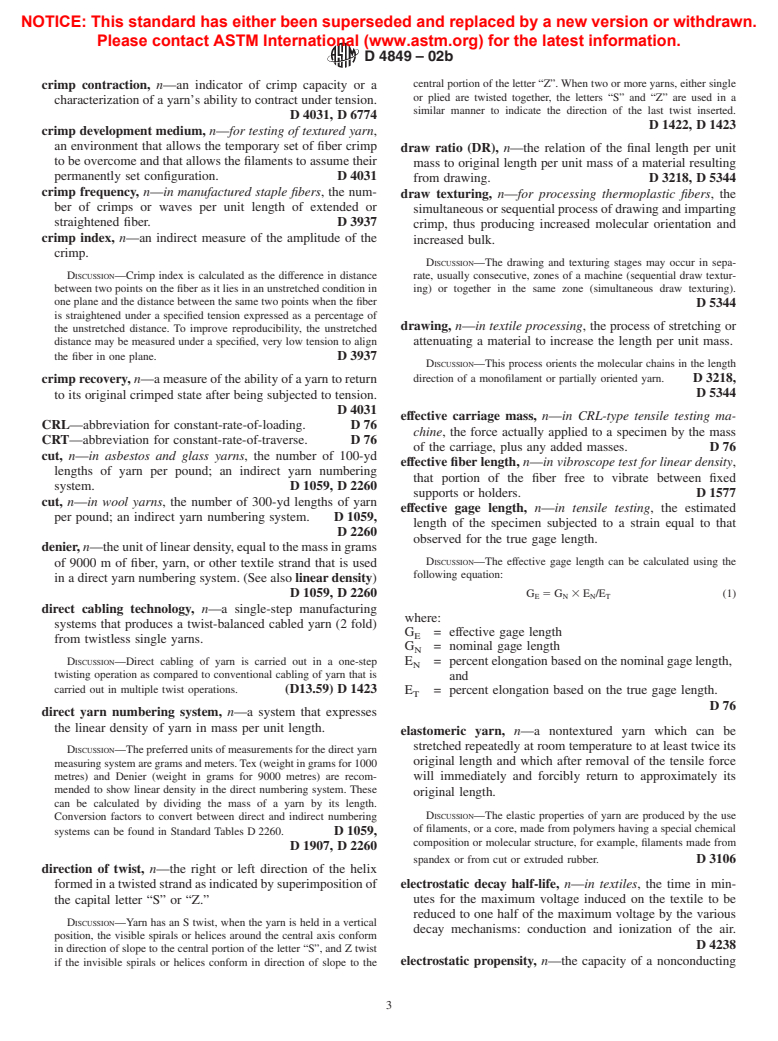 ASTM D4849-02b - Standard Terminology Relating to Yarns and Fibers