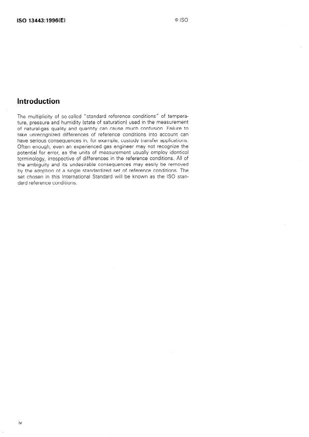 ISO 13443:1996 ISO 13443:1996 - Natural gas -- Standard reference conditions - Page 4 preview