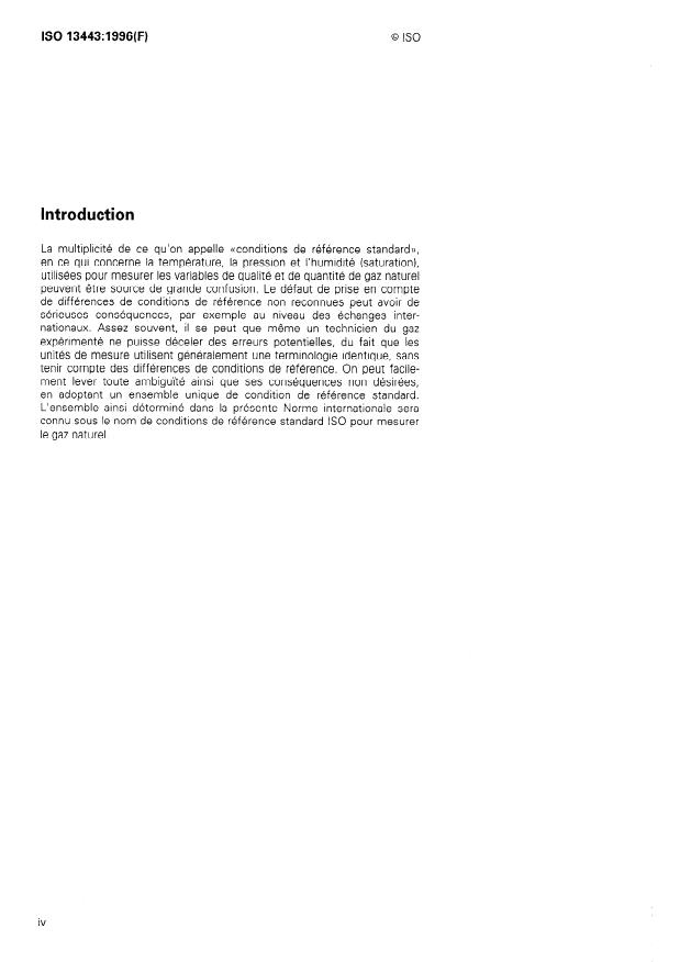 ISO 13443:1996 ISO 13443:1996 - Gaz naturel -- Conditions de référence standard - Page 4 preview