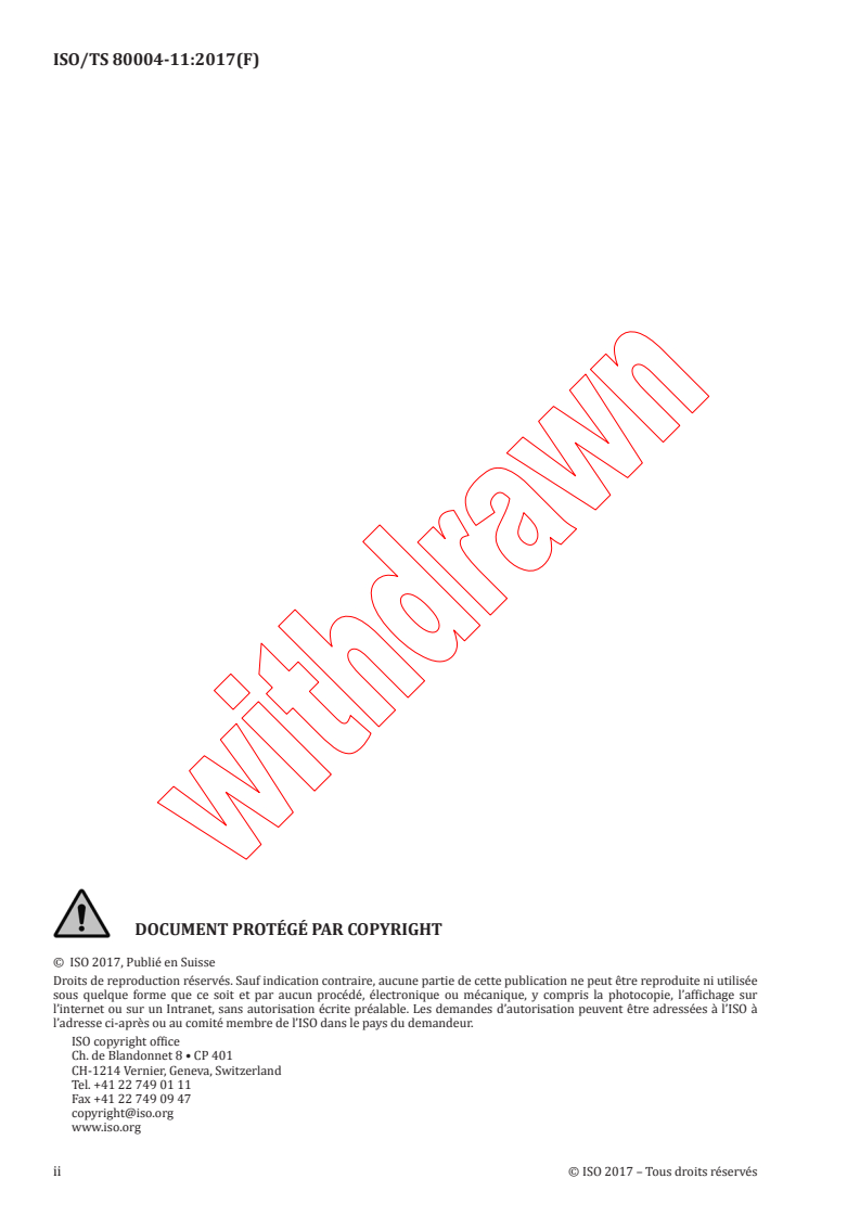 ISO TS 80004-11:2017 ISO TS 80004-11:2017 - Nanotechnologies - Vocabulaire - Partie 11: Nanocouche, nanorevêtement, nanofilm et termes associés
Released:6/1/2017 - Page 2 preview