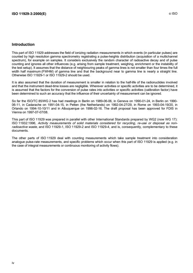 ISO 11929-3:2000 ISO 11929-3:2000 - Determination of the detection limit and decision threshold for ionizing radiation measurements - Page 4 preview