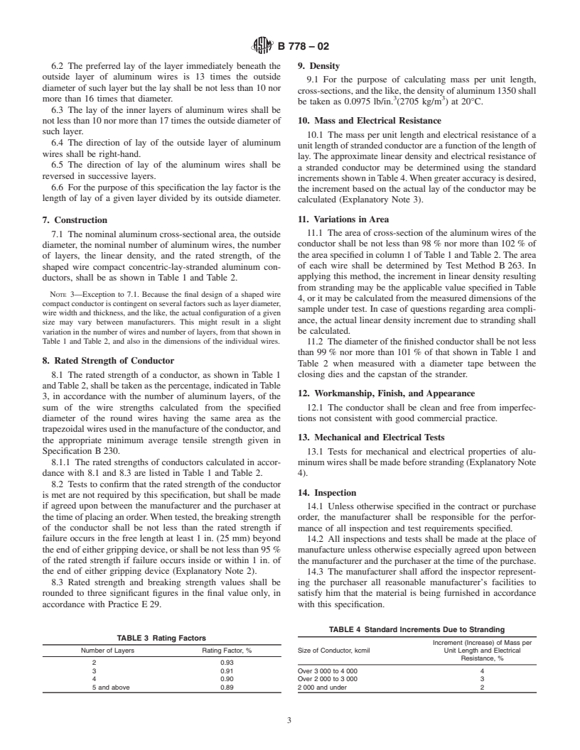 ASTM B778-02 - Standard Specification for Shaped Wire Compact Concentric-Lay-Stranded Aluminum Conductors (AAC/TW)