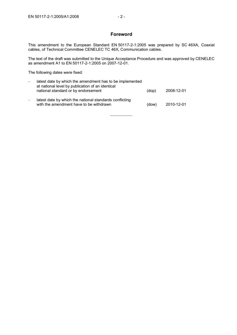 EN 50117-2-1:2005/A1:2008 EN 50117-2-1:2005/A1:2008 - Page 4 preview