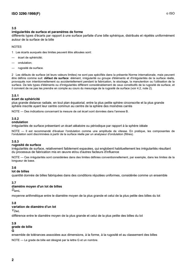 ISO 3290:1998 ISO 3290:1998 - Roulements -- Billes -- Dimensions et tolérances - Page 4 preview