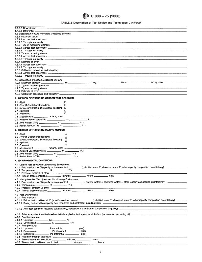 ASTM C808-75(2000) - Standard Guideline for Reporting Friction and Wear Test Results of Manufactured Carbon and Graphite Bearing and Seal Materials