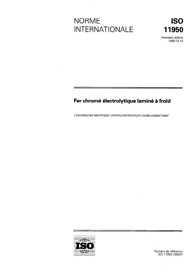 ISO 11950:1995 - Fer chromé électrolytique laminé a froid