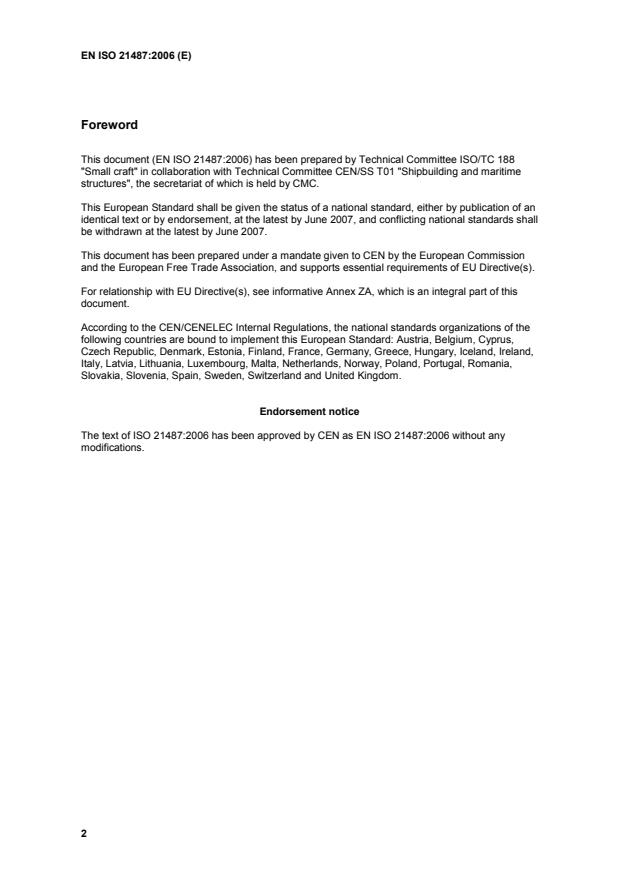 EN ISO 21487:2006 EN ISO 21487:2007 - Page 4 preview