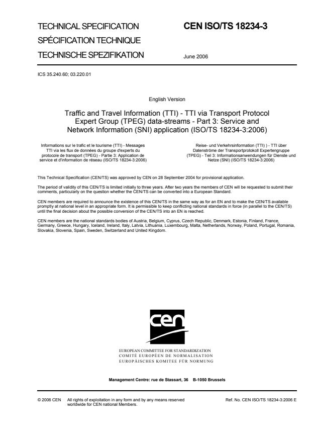 TS CEN ISO/TS 18234-3:2006