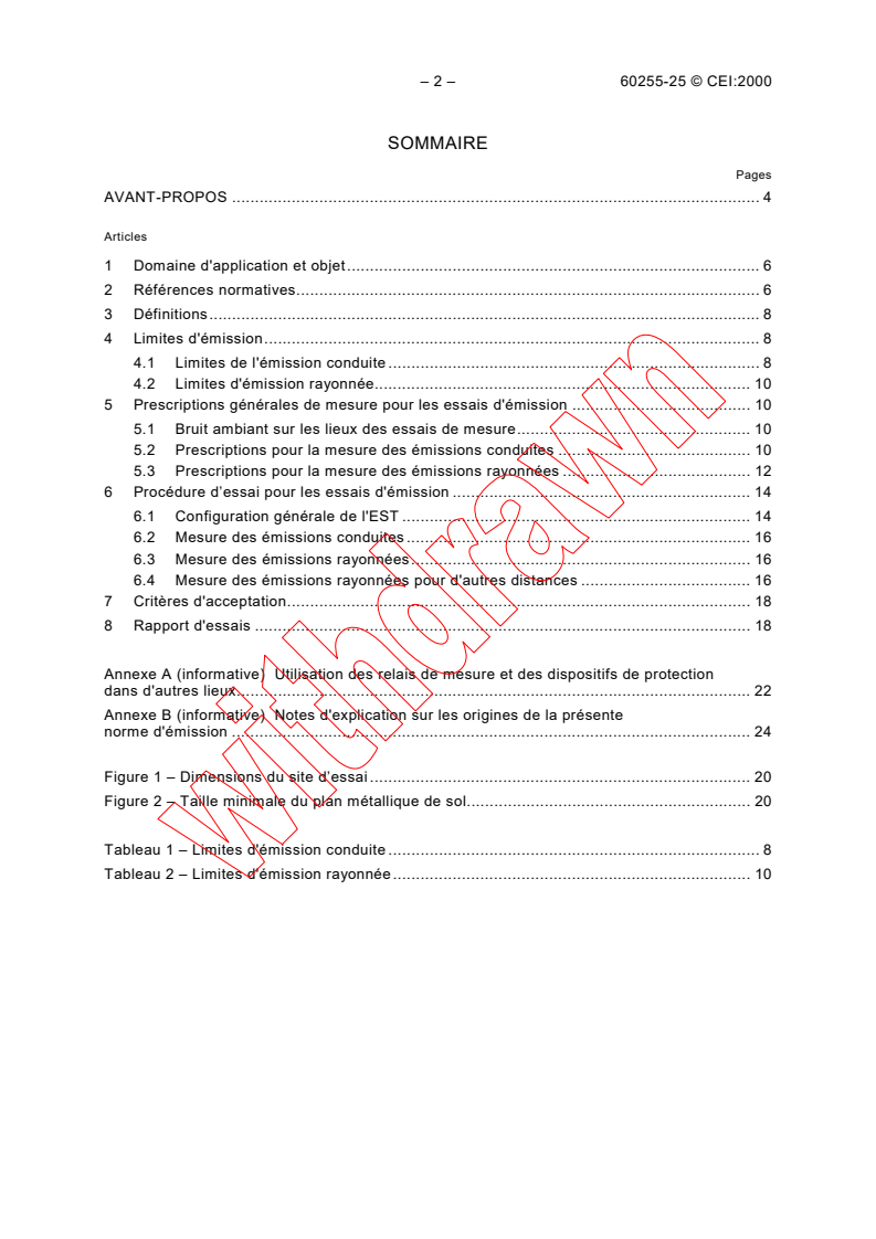 IEC 60255-25:2000 IEC 60255-25:2000 - Electrical relays - Part 25: Electromagnetic emission tests for measuring relays and protection equipment
Released:3/16/2000
Isbn:283185184X - Page 4 preview