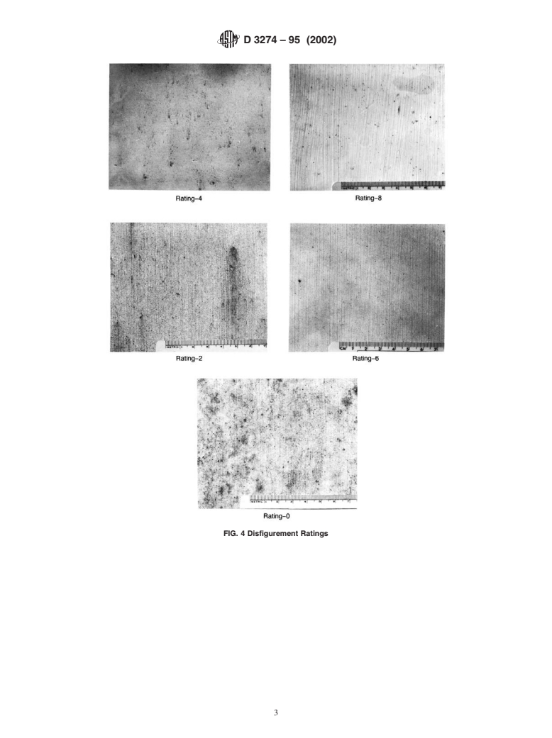 ASTM D3274-95(2002) - Standard Test Method for Evaluating Degree of Surface Disfigurement of Paint Films by Microbial (Fungal or Algal) Growth or Soil and Dirt Accumulation