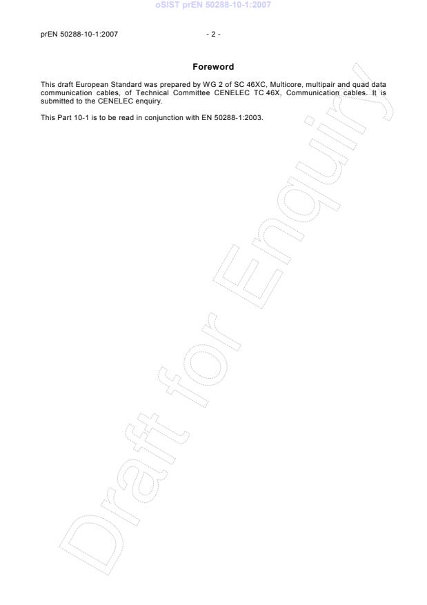 prEN 50288-10-1 prEN 50288-10-1:2007 - Page 4 preview