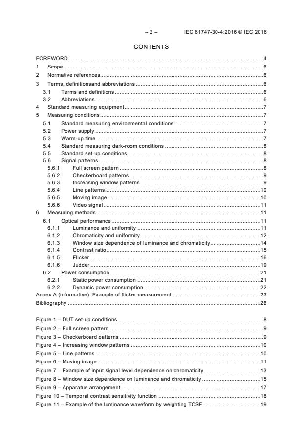 IEC 61747-30-4:2016 IEC 61747-30-4:2016 - Liquid crystal display devices - Part 30-4: Measuring methods for liquid crystal display modules - Dynamic backlight units - Page 4 preview