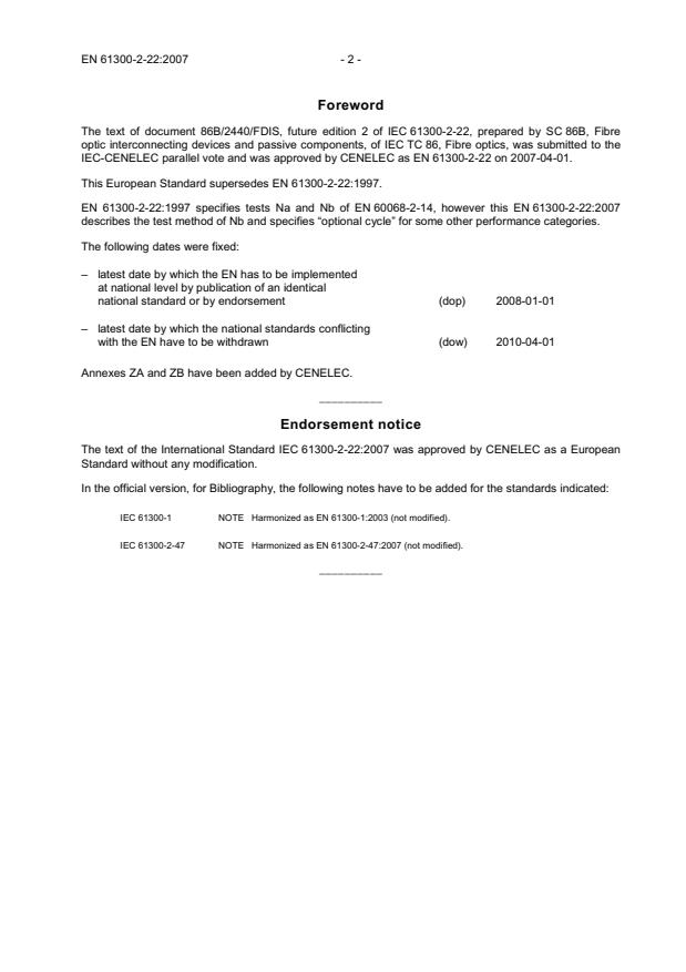 EN 61300-2-22:2007 EN 61300-2-22:2007 - Page 4 preview