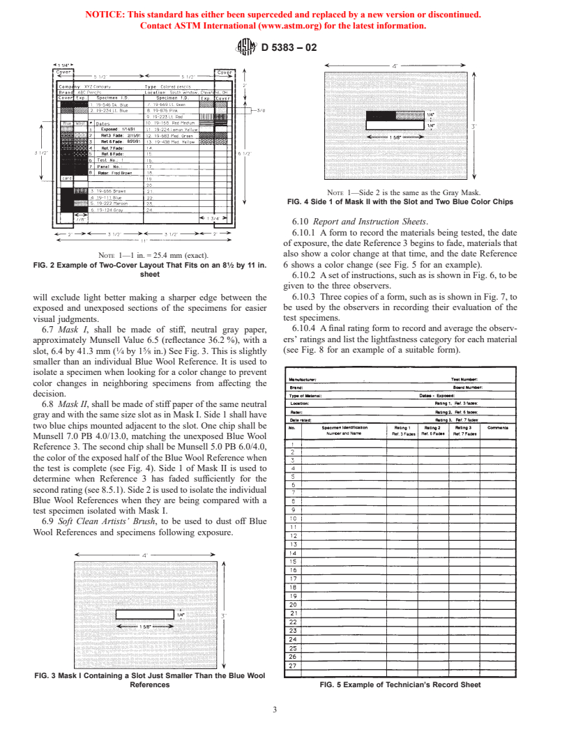 ASTM D5383-02 - Standard Practice for Visual Determination of the Lightfastness of Art Materials by Art Technologists