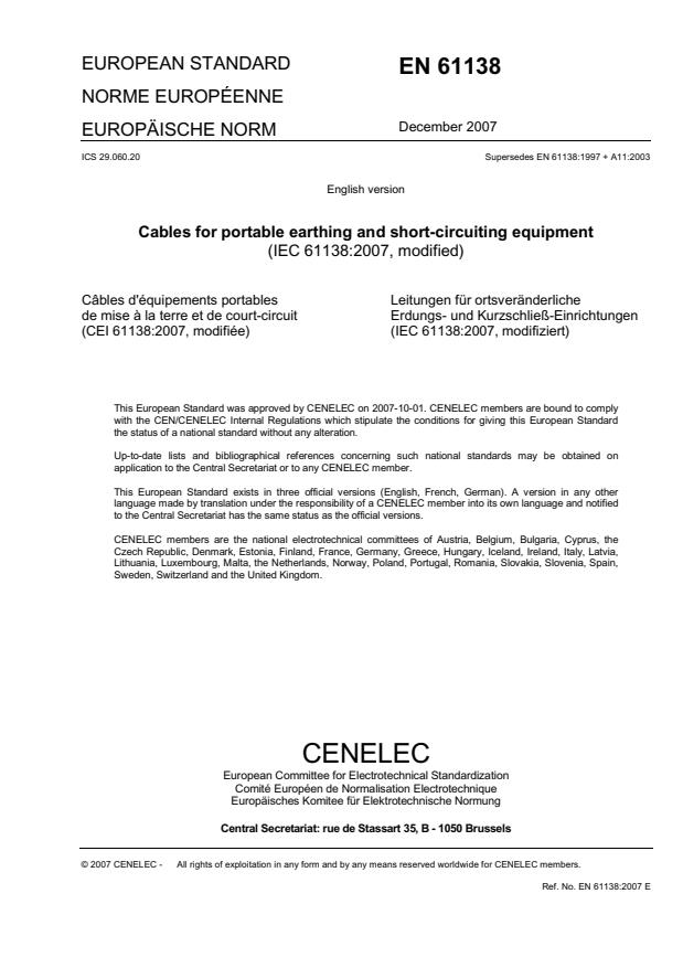 EN 61138:2008