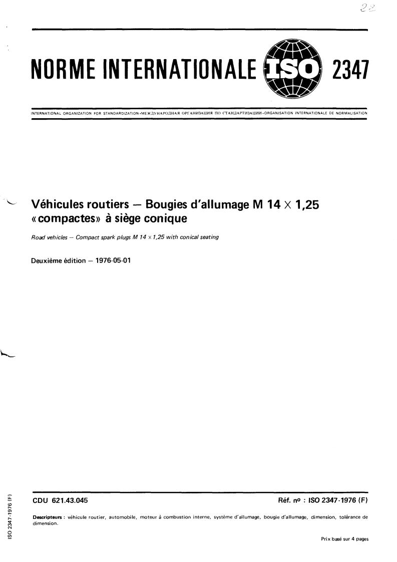 ISO 2347:1976 - Title missing - Legacy paper document
Released:1/1/1976