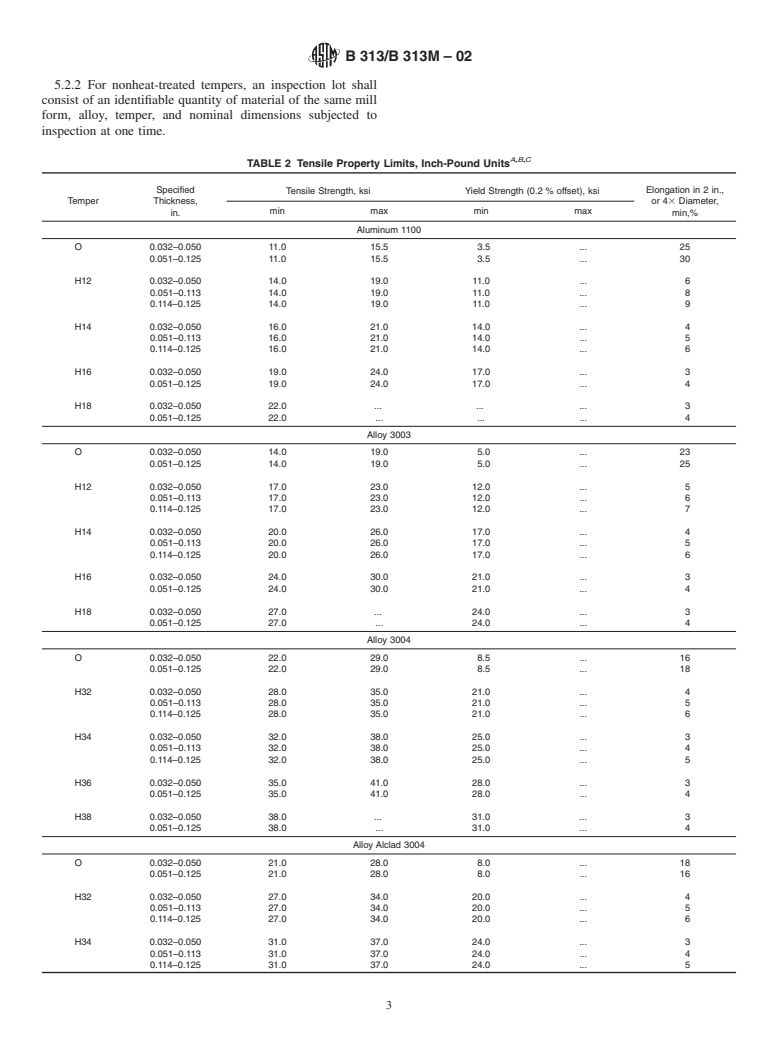 ASTM B313/B313M-02 - Standard Specification for Aluminum and Aluminum-Alloy Round Welded Tubes