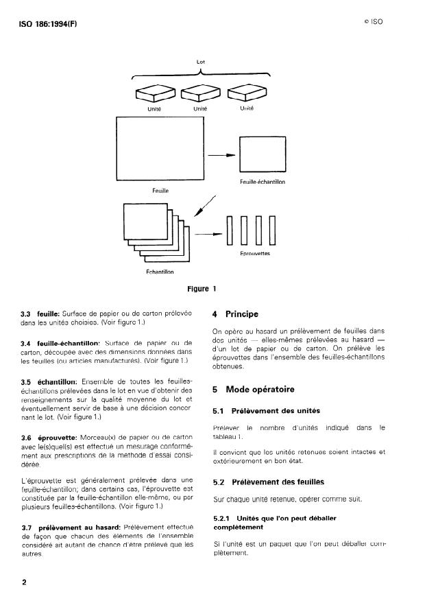 ISO 186:1994 ISO 186:1994 - Papier et carton -- Échantillonnage pour déterminer la qualité moyenne - Page 4 preview