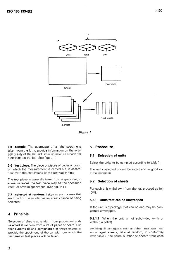 ISO 186:1994 ISO 186:1994 - Paper and board -- Sampling to determine average quality - Page 4 preview