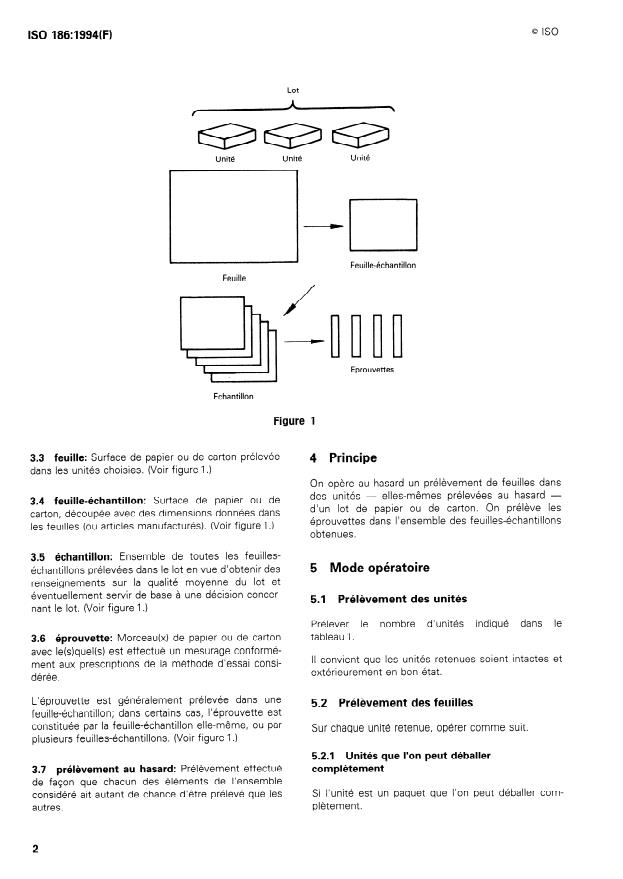 ISO 186:1994 ISO 186:1994 - Papier et carton -- Échantillonnage pour déterminer la qualité moyenne - Page 4 preview