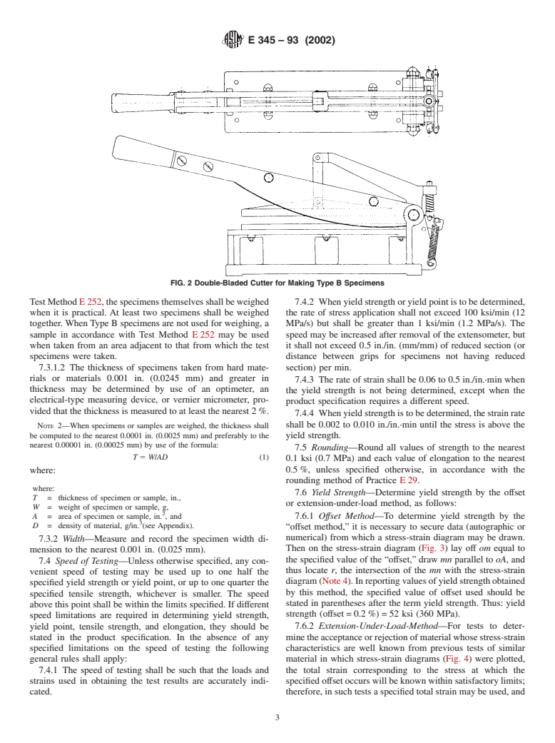 ASTM E345-93(2002) - Standard Test Methods of Tension Testing of Metallic Foil