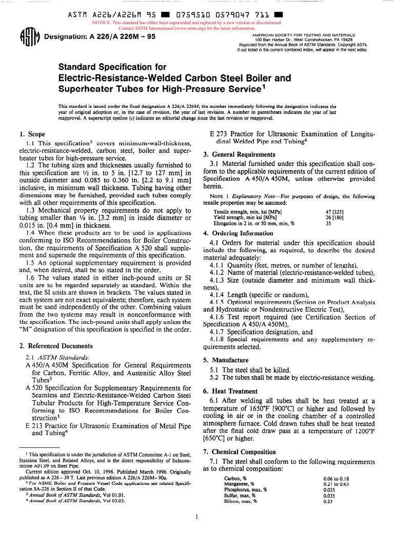ASTM A226/A226M-95 - Specification for Electric-Resistance-Welded ...