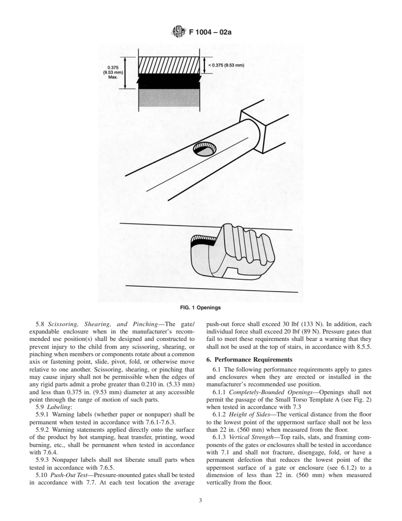 ASTM F1004-02a - Standard Consumer Safety Specification for Expansion Gates and Expandable Enclosures