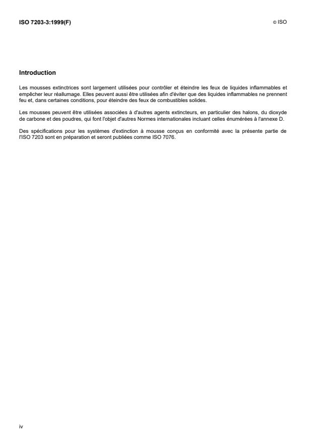 ISO 7203-3:1999 ISO 7203-3:1999 - Agents extincteurs -- Émulseurs - Page 4 preview
