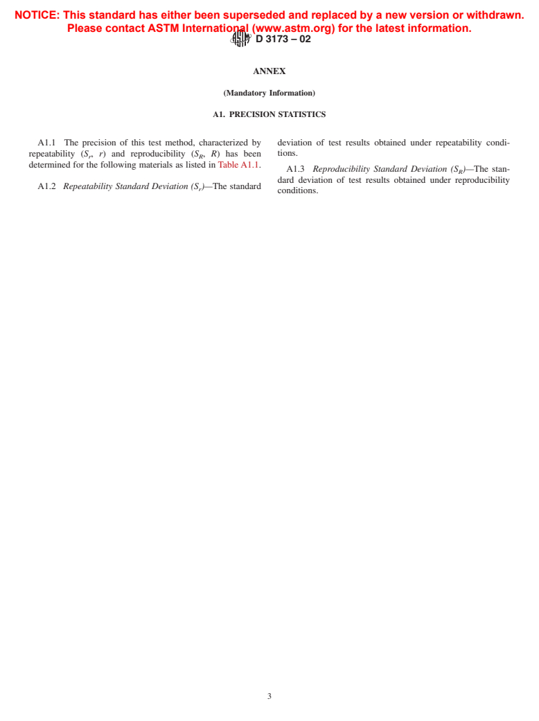 ASTM D3173-02 - Standard Test Method for Moisture in the Analysis Sample of Coal and Coke