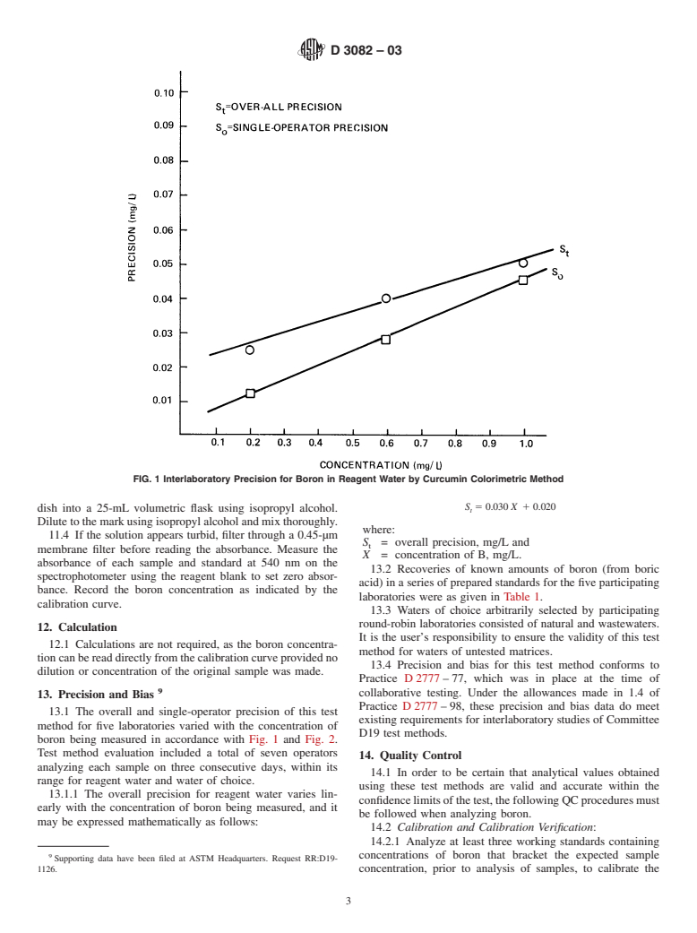 ASTM D3082-03 - Standard Test Method for Boron In Water