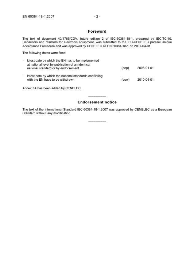 EN 60384-18-1:2007 EN 60384-18-1:2008 - Page 4 preview