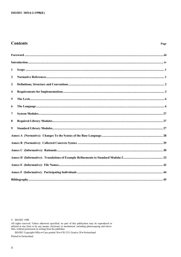 ISO/IEC 10514-2:1998 ISO/IEC 10514-2:1998 - Information technology -- Programming languages - Page 2 preview