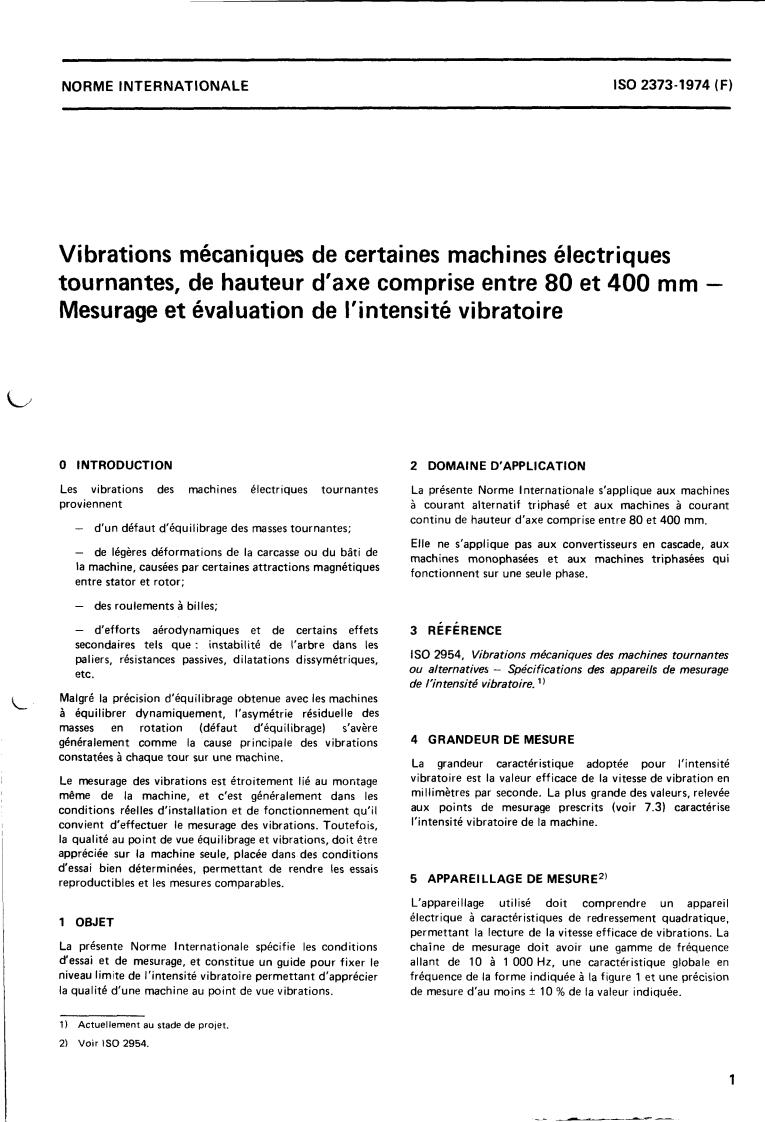 ISO 2373:1974 - Title missing - Legacy paper document
