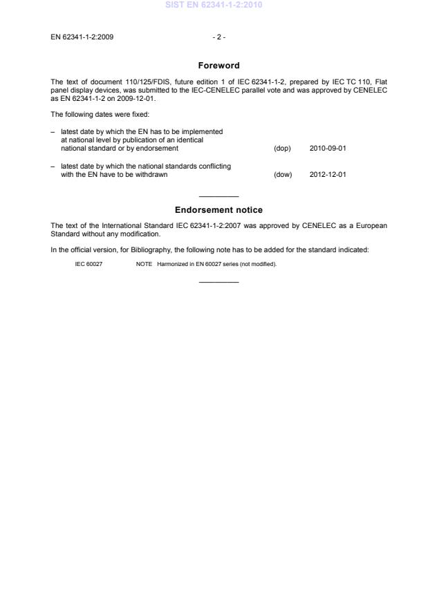 SIST EN 62341-1-2:2010 SIST EN 62341-1-2:2010 - Page 4 preview