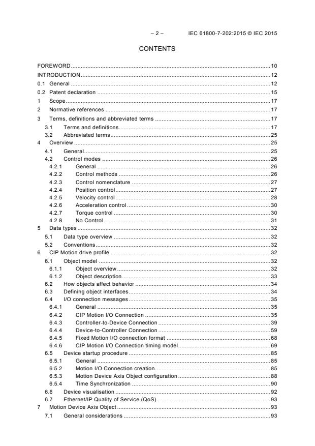 IEC 61800-7-202:2015 IEC 61800-7-202:2015 - Adjustable speed electrical power drive systems - Part 7-202: Generic interface and use of profiles for power drive systems - Profile type 2 specification - Page 4 preview