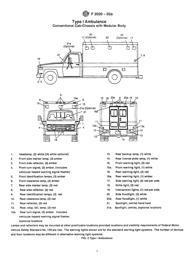 ASTM F2020-02a - Standard Practice for Design, Construction, and Procurement of Emergency Medical Services Systems (EMSS) Ambulances