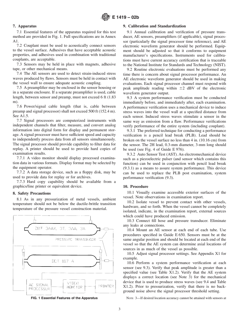 ASTM E1419-02b - Standard Test Method for Examination of Seamless, Gas- Filled, Pressure Vessels Using Acoustic Emission