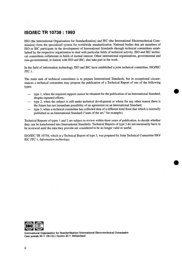 ISO/IEC TR 10738:1993 ISO/IEC TR 10738:1993 - Information technology -- Local and metropolitan area networks -- Token ring access method and physical layer specifications -- Recommended practice for use of unshielded twisted pair cable (UTP) for token ring data transmission at 4-Mbit/s - Page 4 preview