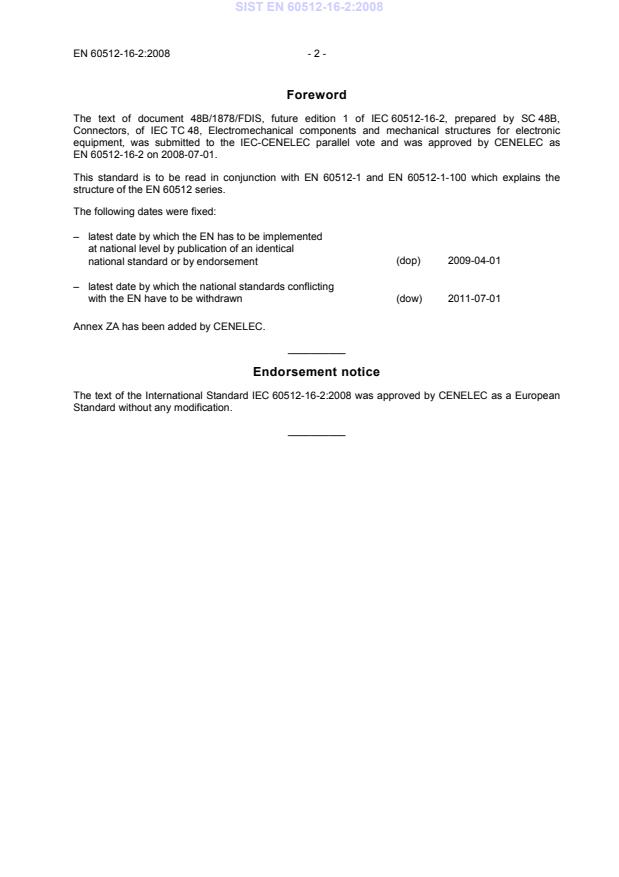 SIST EN 60512-16-2:2008 SIST EN 60512-16-2:2008 - Page 4 preview