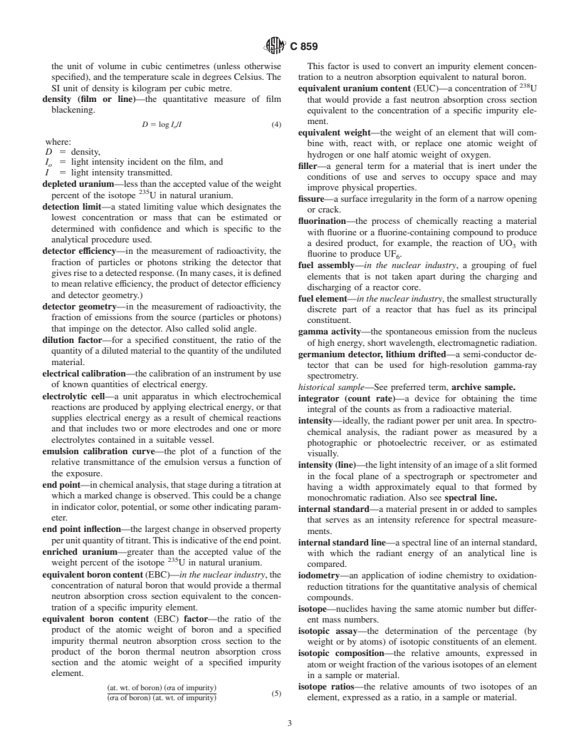 ASTM C859-92b - Standard Terminology Relating to Nuclear Materials (Withdrawn 2005)
