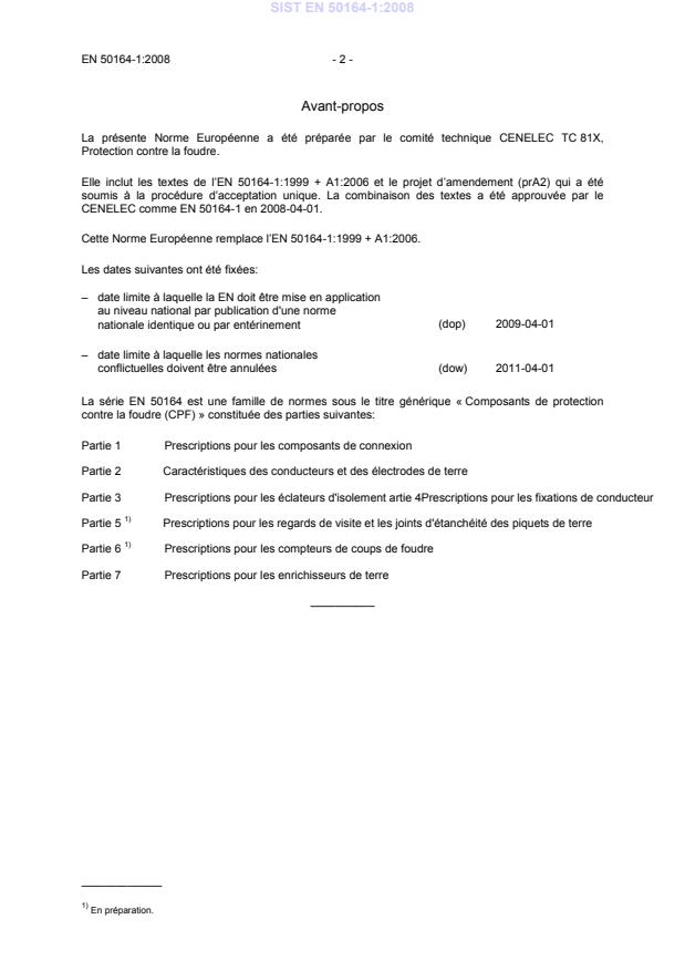 EN 50164-1:2008 EN 50164-1:2008 (FR) - Page 4 preview