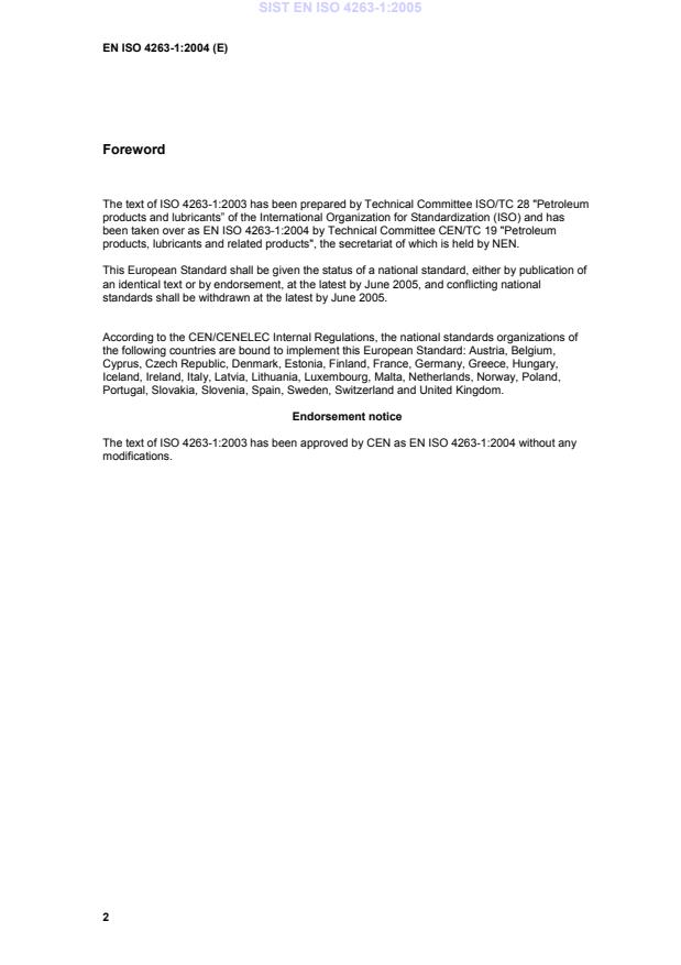 EN ISO 4263-1:2004 EN ISO 4263-1:2005 - Page 4 preview