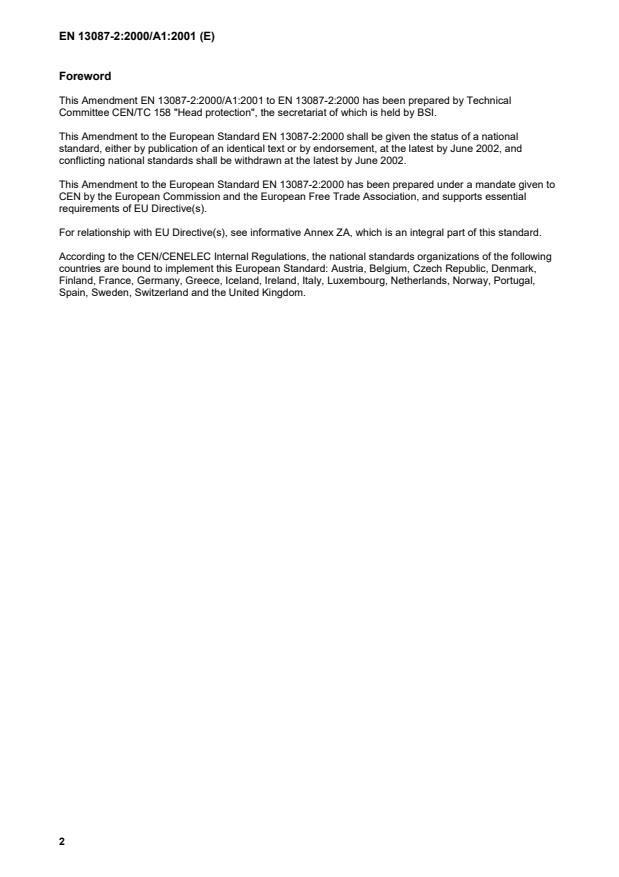 EN 13087-2:2000/A1:2001 EN 13087-2:2000/A1:2002 - Page 4 preview