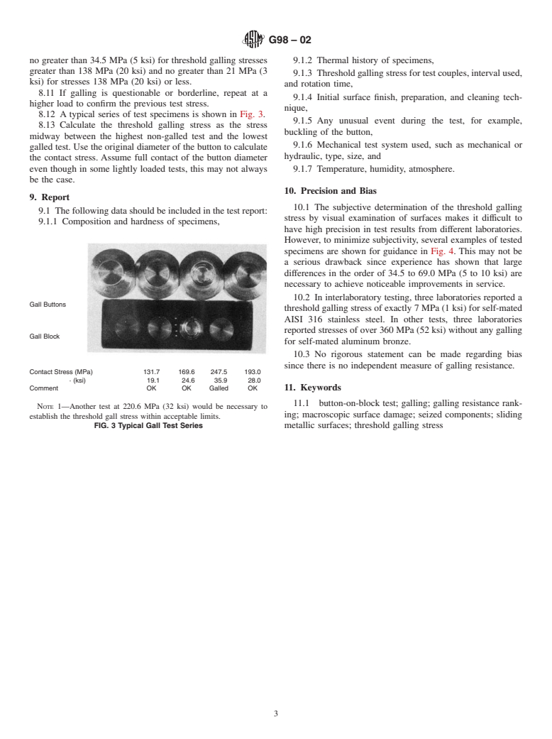 ASTM G98-02 - Standard Test Method for Galling Resistance of Materials