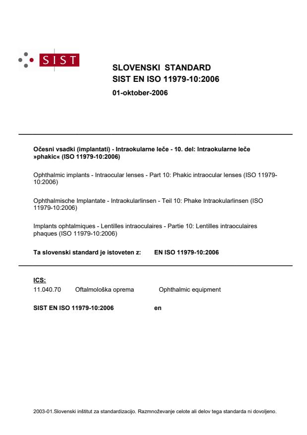 EN ISO 11979-10:2006